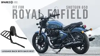 Royal Enfield Shotgun 650 | Luggage Rack With Back Rest | Unboxing and Installation - SPAREZO