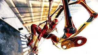 SPIDER-MAN PS4 Classic Iron Spider Suit Showcase (Free Roam Gameplay)