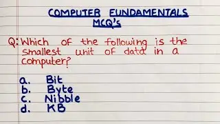 Computer fundamentals MCQ's | computer fundamental gk questions