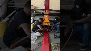Slow Shop Lift Install #automobile #exhaust #shop
