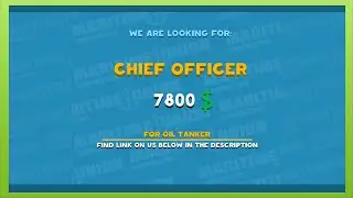 Chief Officer with salary 7800 USD for Oil Tanker | Maritime Union #Shorts