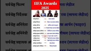 IIFA Awards 2025 Winner List #shorts #iifa #shortvideo #iifaawards