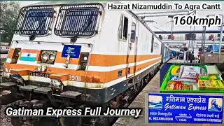 Gatiman Express Full Journey:Hazrat Nizamuddin To Agra Cantt-Semi High Speed train Journey+Breakfast