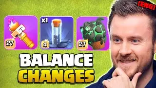 BALANCE CHANGES - Meteor Golem Nerf and Super Witch Buff!