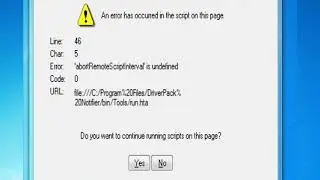 Script Error in windows 7