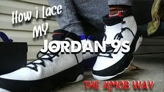 How I lace My Air Jordan 9  ( OG / Space Jam / Playoff ) #MobRequested Lacing Tutorial