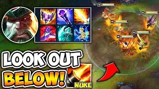 Gangplank but I have 800 AP and my ult is a Tactical Nuke (MASSIVE AOE DAMAGE)