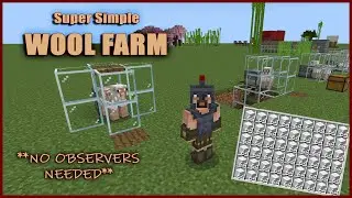 Auto wool farm - NO OBSERVER - #minecraft #minecraftwoolfarm