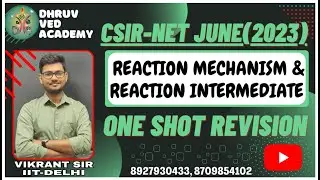 CSIR-NET JUNE 2023 | REACTION MECHANISM & REACTION INTERMEDIATE | ONE SHOT REVISION