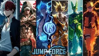 Grimmjow Law Todoroki Vs Goku Cell Naruto Jump force gameplay Dragon ball vs one piece 15/3/2025