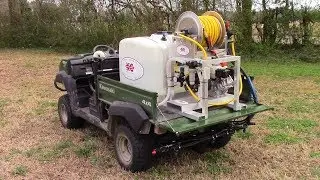 100 Gal Skid Sprayer in 4 wheeler for Solar Farm demo
