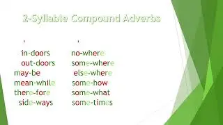 Stress Rules for Compound Words 2