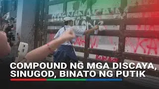 Komosyon sa Pasig: Discaya compound, binato ng putik, sinulatan ng 'magnanakaw' | ABS-CBN News