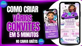 Como criar v&aacute;rios convites em 5 Minutos no Canva Gr&aacute;tis!