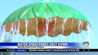 Water spray parks shut down