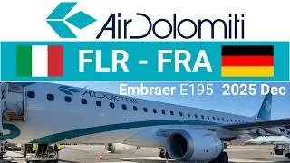 [EN] Air Dolomiti FLR - FRA Flight, Florence Firenze Frankfurt Francoforte Embraer E195　Lufthansa