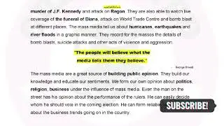 Essay on Mass Media | Pros & Cons of Mass Media | Outlines & Quotations    #graduatedgirl