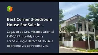 Best Corner 3-bedroom House For Sale in Uptown, Cagayan De Oro Misamis Oriental