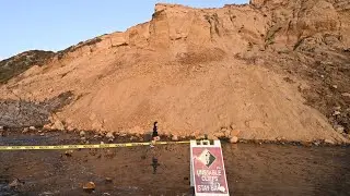 MASSIVE Beachside Rock Slide, Entire Cliff Collapse San Diego CA 2023