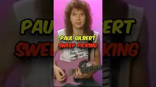 Classic clip of Paul Gilbert teaching sweep picking on Intense Rock