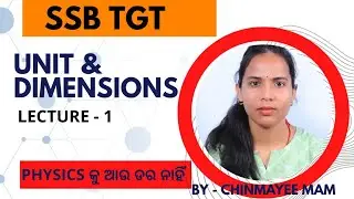UNIT DIMENSIONS for SSB TGT / OSSTET #pcm #ssbtgt #osstet2025 #physics #unit_dimenssion