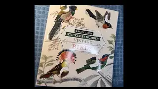 FLIP THROUGH STICKER BY NUMBER Vintage BIRDS-BRAIN GAMES #stickerbynumber #braingames #flipthrough