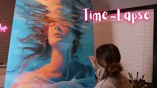 Veil - Underwater Portrait Oil Painting Time-Lapse 