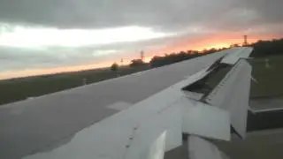 Qantas Boeing 767-300 Wing View Landing at Melbourne Airport