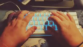 ASMR Fast Keyboard Typing on Royal Kludge RK61 (Blue Themed)