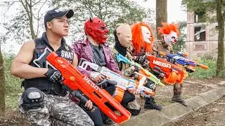 LTT Nerf Mod : Veteran Seal X Skill Nerf Guns Fight Crime Dangerous Mask Red Pursuing Wanted Man
