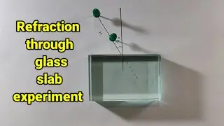Refraction of light through a glass slab science experiment ll 10 th std ll check Description box
