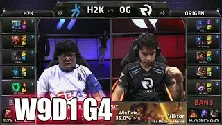 H2K Gaming vs Origen | S5 EU LCS Summer 2015 Week 9 Day 1 | H2K vs OG W9D1 G4