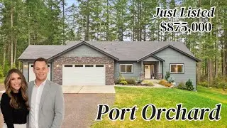 Tour this $875,000 like-new rambler in Port Orchard on 2 acres of land.