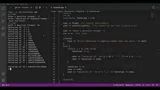 ASMR Simple Factorial Calculation Coded in C++