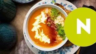 Édesburgonya krémleves fokhagymás pirítóssal recept | Nosalty