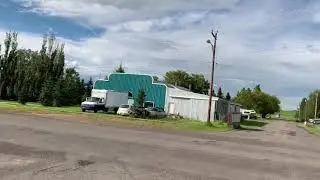 A DRIVE AROUND SMALL TOWN ALBERTA CANADA