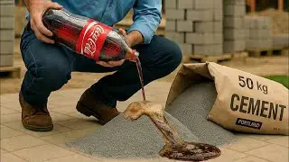 Залейте Coca-Cola в цемент и узнайте то, о чём не знают миллиарды людей! (Небольшой трюк)