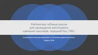 Рейтингова таблиця для завучів, класних керівників - моніторинги  в школах.