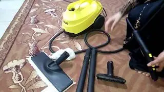روتينى في تنظيف السجاد بممسحه البخار كارشرsc3(الجزء التاني من التنظيف)marcher sc3 steam cleaner