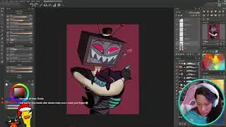 Drawing and Coloring Vox from Hazbin Hotel