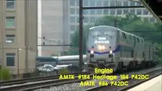 Amtrak Heritage 184 Leading in DC!