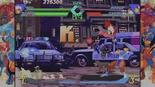 K! X - men vs street fighter - Arcade Playthorught con Rogue y Ryu