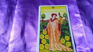 Nine of pentacles Tarot card meaning.