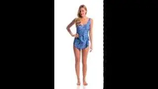 Maxine Casa Blanca Wide Strap Sarong One Piece Swimsuit | SwimOutlet.com