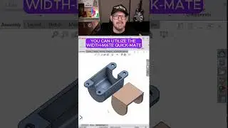Center TWO parts with WIDTH mate #quick #solidworks #shortcut #mates #assembly