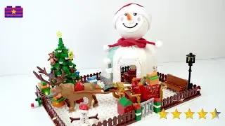 Snowman Gift House Brick Set Unboxing & Building
