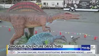 Dinosaur Adventure Drive-Thru opens Friday at Hank Aaron Stadium
