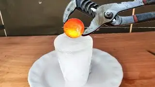 Glowing 1000 Degree METAL BALL vs ICE