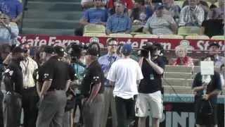 Matthew Perry NBC 'Go On' Gives Dodgers Lineup 9-5-12 Dodger Stadium