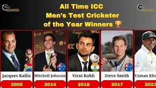 All Time ICC Men's Test Cricketer of the Year Winners(2004-2024)🏆🏏|Full List❤️|#cricketcomparison